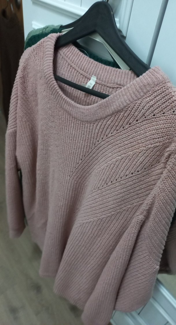 Bej Kadın Örgü Triko Kazak - Görsel 3