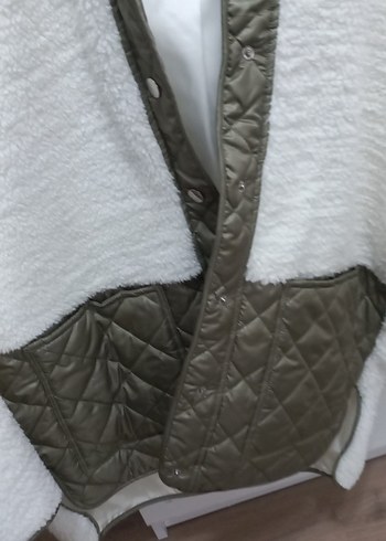 Beyaz Peluş Detaylı Kadın Ceket - Görsel 2