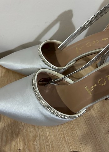 Topuklu Ayakkabı Gümüş Topuklu Ayakkabı - Görsel 2