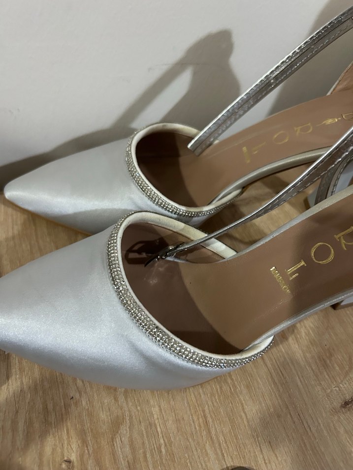 Topuklu Ayakkabı Gümüş Topuklu Ayakkabı - Görsel 2