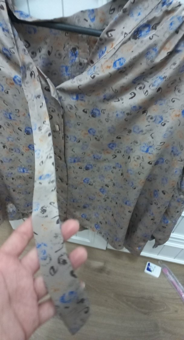 Vintage Gömlek Saten Gömlek Dönem Gömlek - Görsel 2