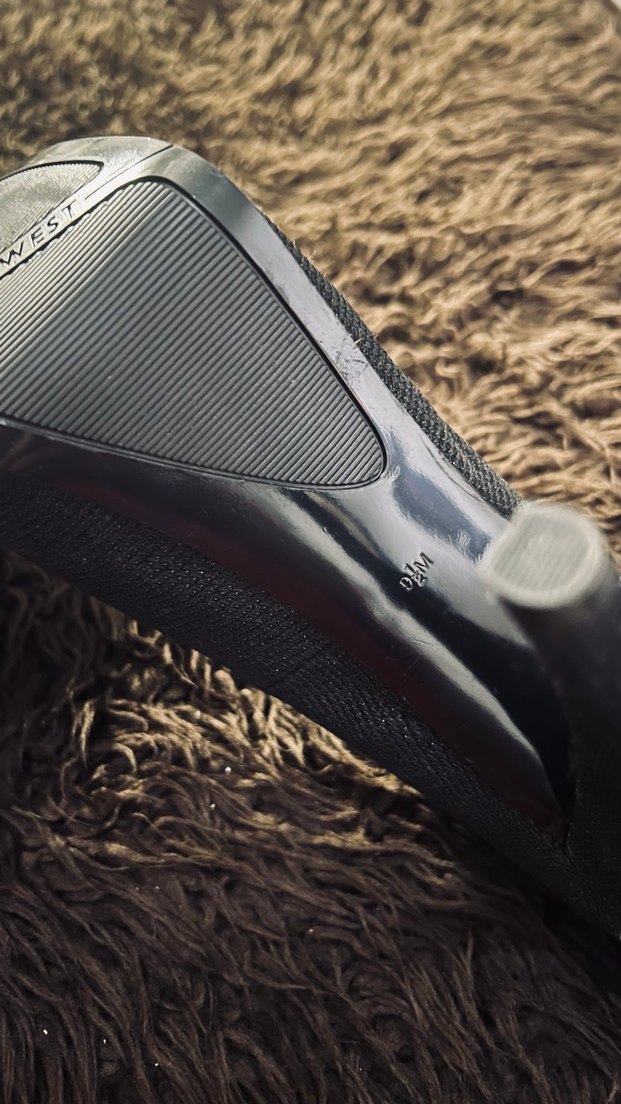 Nine West Siyah Gri Yılan Desenli Topuklu - Görsel 2