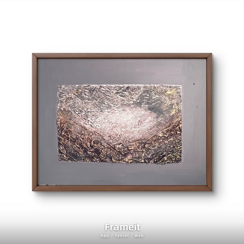 Koyu Mor Dokulu Soyut Tablo - Görsel 2