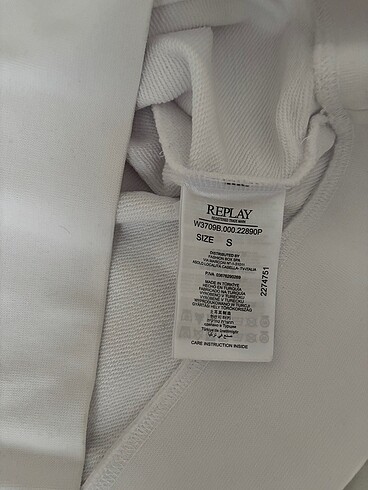 s Beden Replay Beyaz Sweatshirt (İhracat Fazlası)