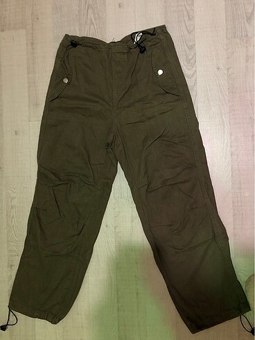 s Beden haki Renk KUMAŞ PARAŞÜT PANTOLON BAGGY