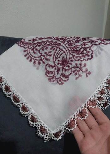 Çiçekli Dantel Detaylı Bohem Kadın yazma - Görsel 2