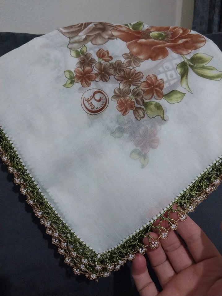 Çiçekli Dantel Detaylı Bohem Kadın yazma - Görsel 4