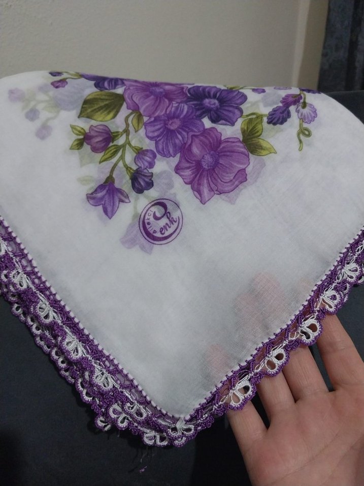 Çiçekli Dantel Detaylı Bohem Kadın yazma - Görsel 3