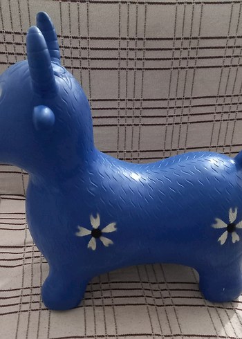 Mavi Şişme Oyuncak Hayvan inek - Görsel 2