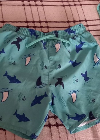 Erkek Çocuk Baskılı Mavi Kolsuz Mayo Takımı - Görsel 2