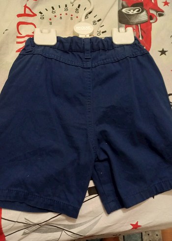 Erkek Çocuk Koyu Mavi Düğmeli Denim şort - Görsel 2