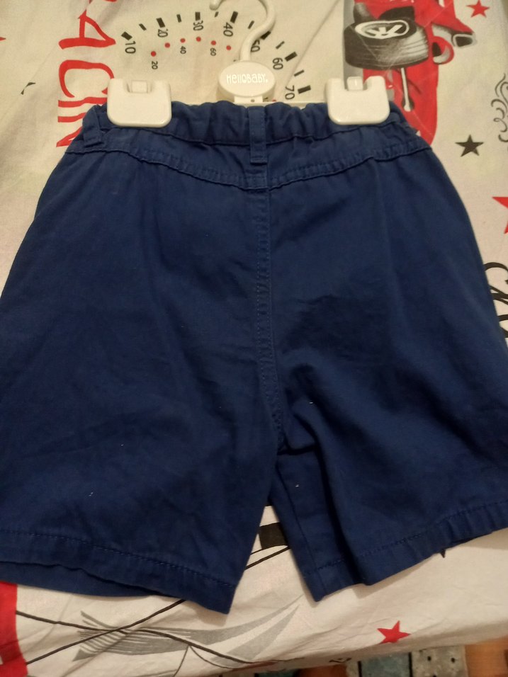 Erkek Çocuk Koyu Mavi Düğmeli Denim şort - Görsel 2