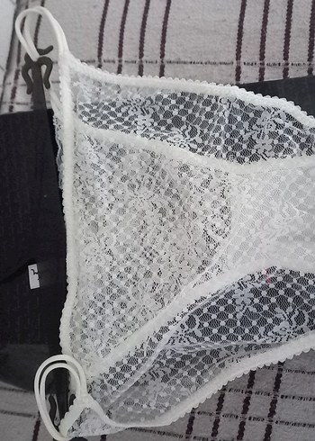 Pierre Cardin Beyaz Dantel Bohem Tarzı Sütyen ve Külot - Görsel 7