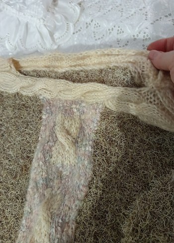 Bohem Tarz yarasa kol Bej Örgü Kazak. - Görsel 3