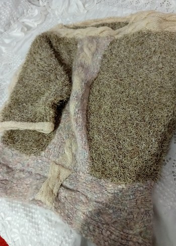 Bohem Tarz yarasa kol Bej Örgü Kazak. - Görsel 7