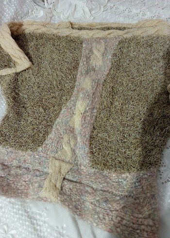 Bohem Tarz yarasa kol Bej Örgü Kazak. - Görsel 9