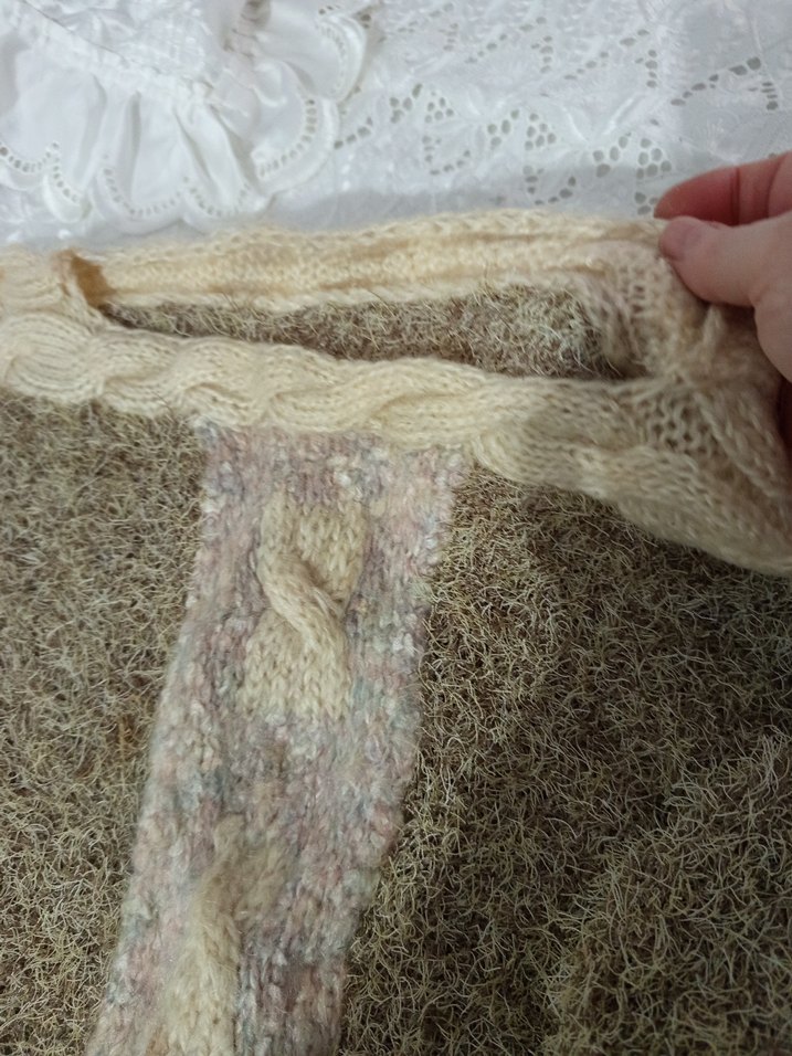 Bohem Tarz yarasa kol Bej Örgü Kazak. - Görsel 3