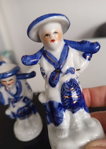 Mavi Renkli Seramik Figürin Seti - Görsel 4