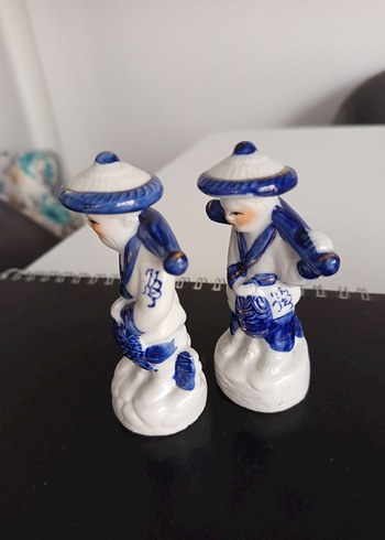 Mavi Renkli Seramik Figürin Seti - Görsel 5