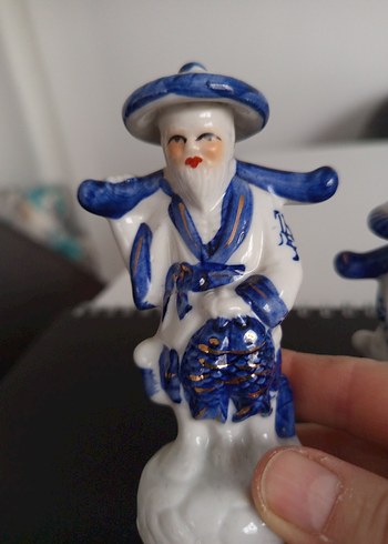 Mavi Renkli Seramik Figürin Seti - Görsel 3