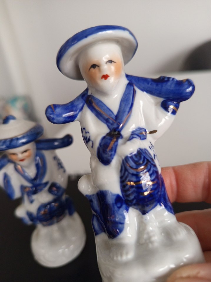 Mavi Renkli Seramik Figürin Seti - Görsel 4