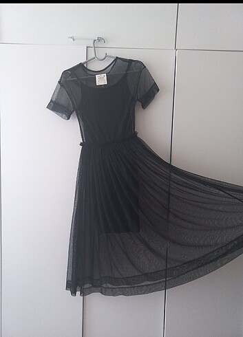 36 Beden siyah Renk Siyah elbise 