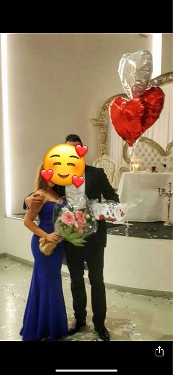 Odrella mavi gece elbisesi abiye 38 beden