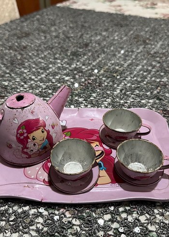  Beden Pembe Pastel Renkli Çaydanlık Seti