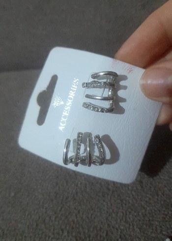 Accessorize Sik Gumus Tasli Kupe