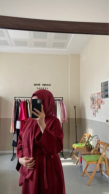 36 Beden Bordo elbise