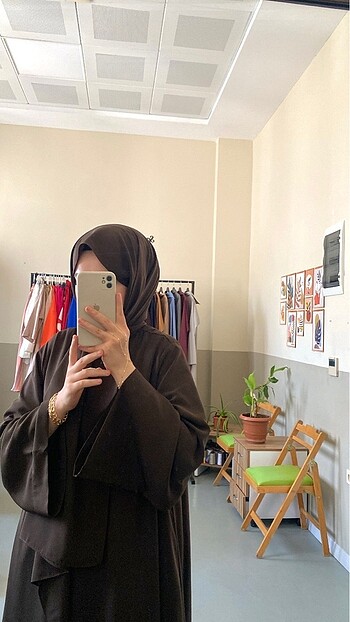 Acı kahve abaya takım