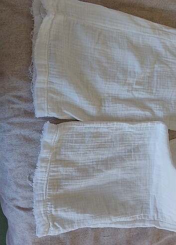 40 Beden beyaz ketenimsi pantalon