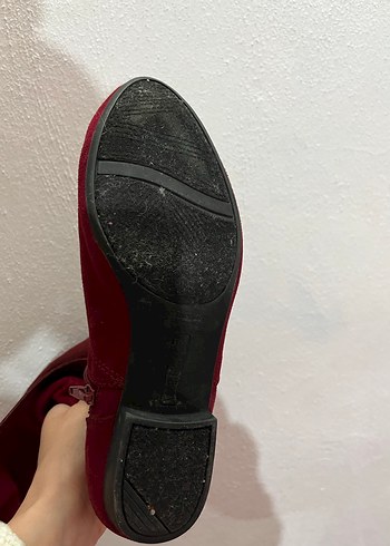 37 Beden Bordo Kadın Süet bot çizme bol