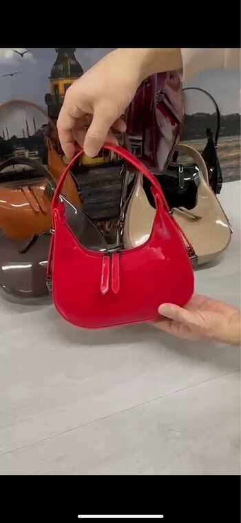 Beden bordo Renk Sheinside Kilitli Kol Çantası