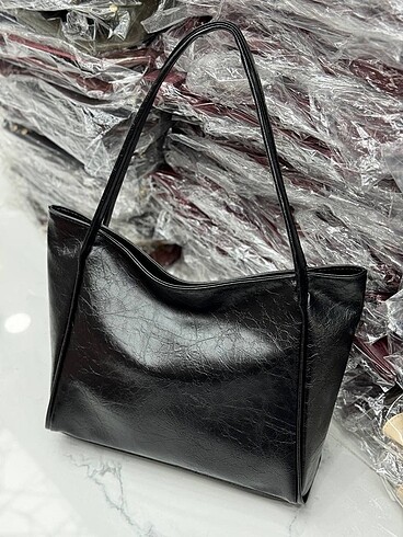 Zara Kırışık Kumaş Gibi Gösteren Büyük Kol Çantası