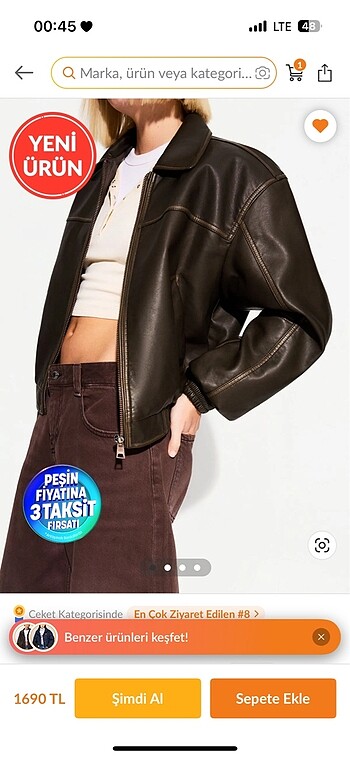 deri ceket bershka