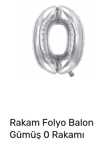  Beden RAKAM FOLYO BALON 