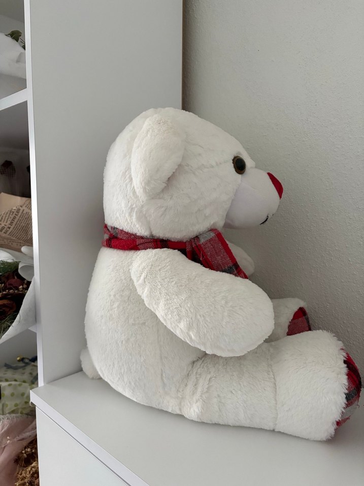 Beyaz Peluş Ayı Oyuncak - Görsel 2