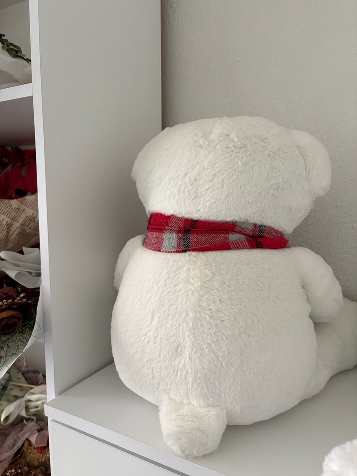 Beyaz Peluş Ayı Oyuncak - Görsel 3