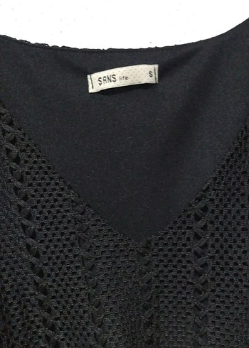 Dantel Detaylı Siyah Midi Elbise - Görsel 2