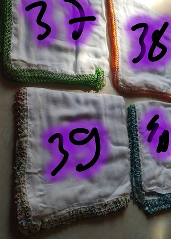 Kenarlı Beyaz Kadın Eşarp - Görsel 11