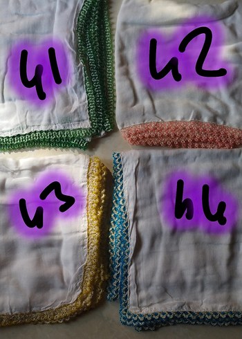 Kenarlı Beyaz Kadın Eşarp - Görsel 12