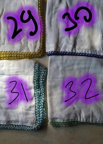 Kenarlı Beyaz Kadın Eşarp - Görsel 9