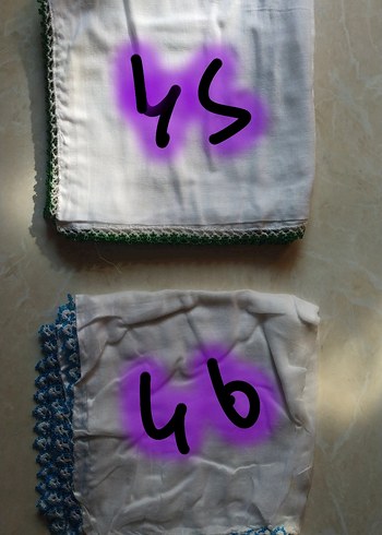 Kenarlı Beyaz Kadın Eşarp - Görsel 13