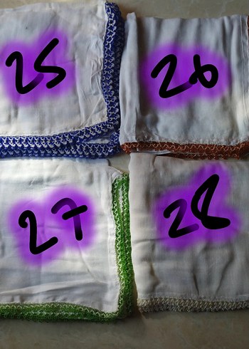 Kenarlı Beyaz Kadın Eşarp - Görsel 8