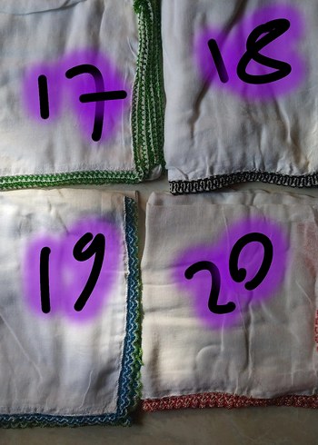 Kenarlı Beyaz Kadın Eşarp - Görsel 6