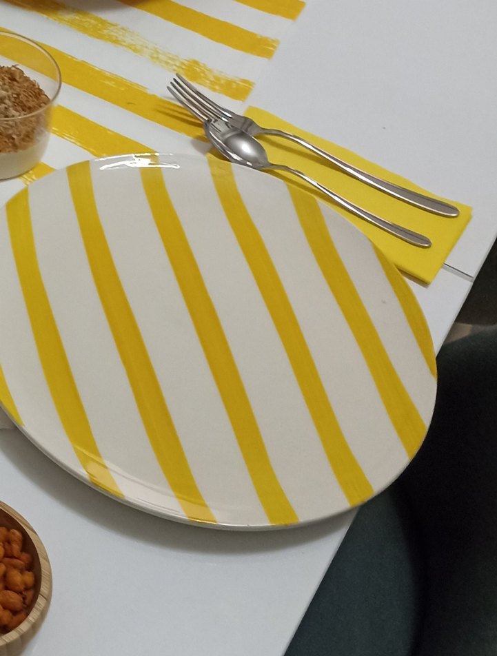 Kırmızı Çizgili Tabak Seti - Görsel 3