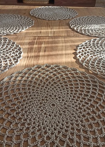 Bohem Yuvarlak Örgü Amerikan Servis Seti - Görsel 2