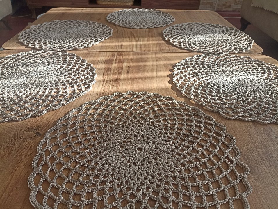 Bohem Yuvarlak Örgü Amerikan Servis Seti - Görsel 2