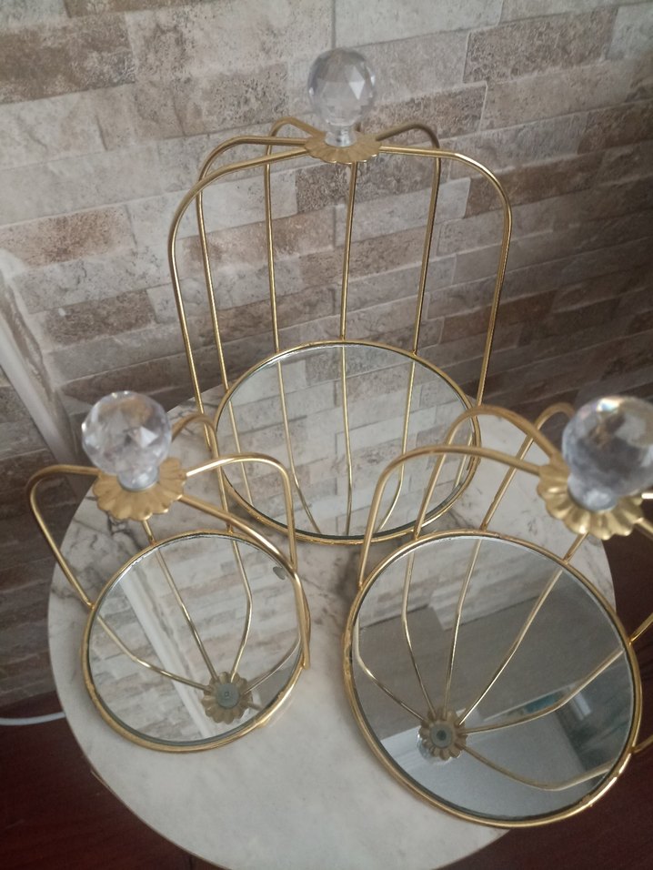 Diger Altın Renk Parlak Dekoratif Kafesler - Görsel 2